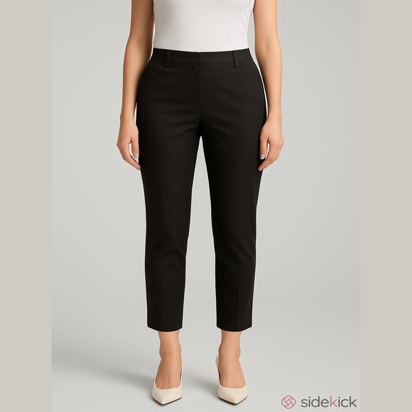 Max Mara Black Cigarette Cropped Pants Size 16 NWT